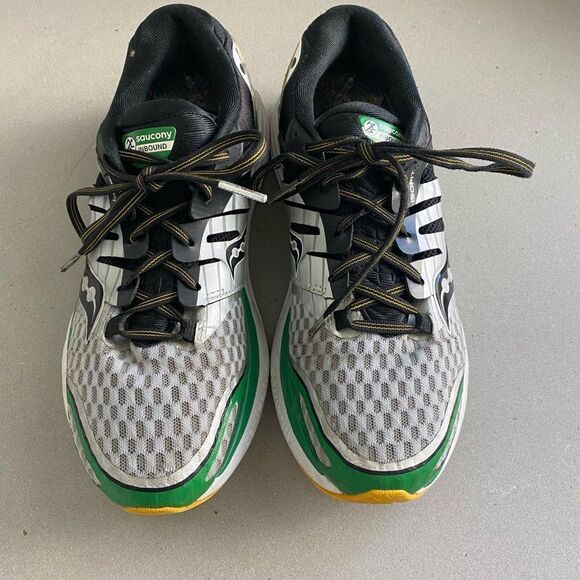 Saucony Special Edition Boston Triumph ISO 2 Green Running Shoes, Size 10.5 - Picture 2 of 11